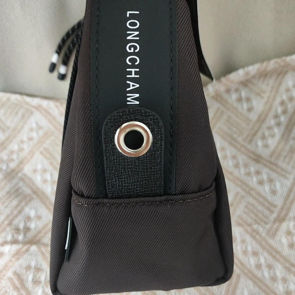 Longchamp Brown and Black Duffel Crossbody